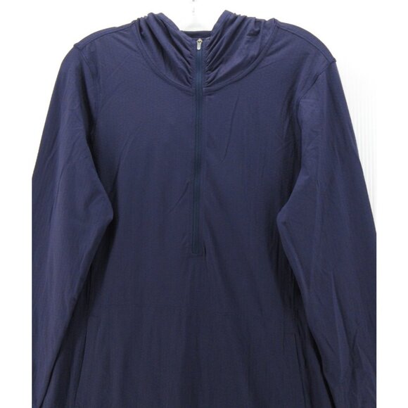 LL Bean Top Medium Sand Beach Hoodie SunSmart Cover Up UPF 50+ NEW - Picture 2 of 12